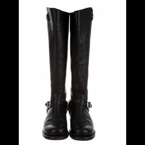 FRYE tall boots with chain detail EUC